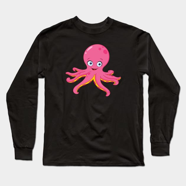Octopus Long Sleeve T-Shirt by DigiToonsTreasures